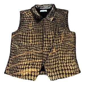 Emilio Pucci Metallic Gold and Black Vest